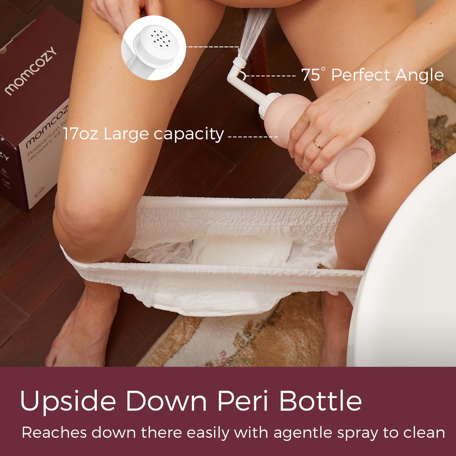 Momcozy reusable canvas bag used for organized postpartum essentials