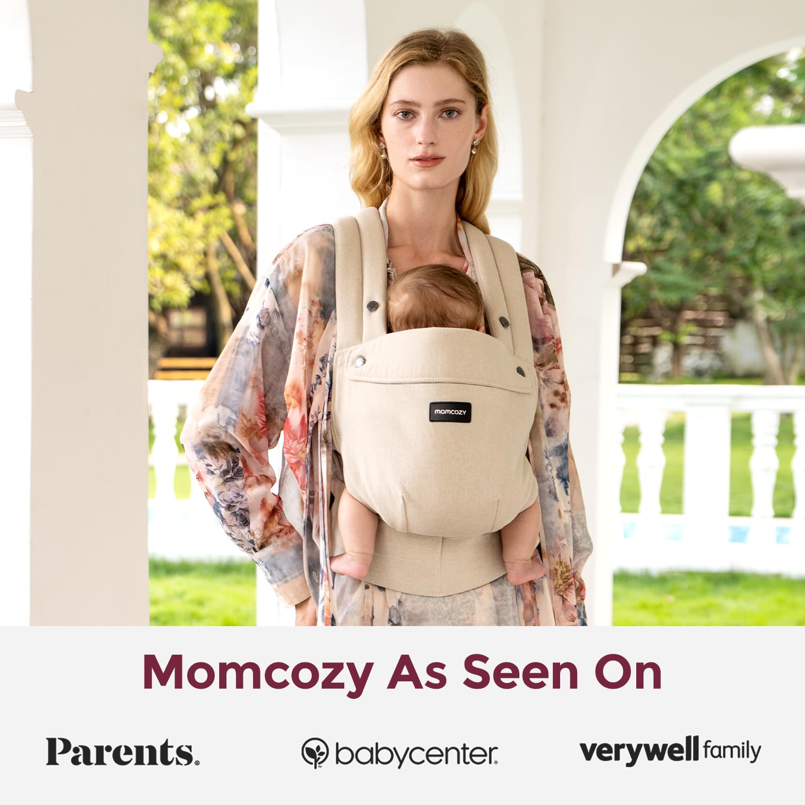 Momcozy carrier enables hands-free moments while you travel.