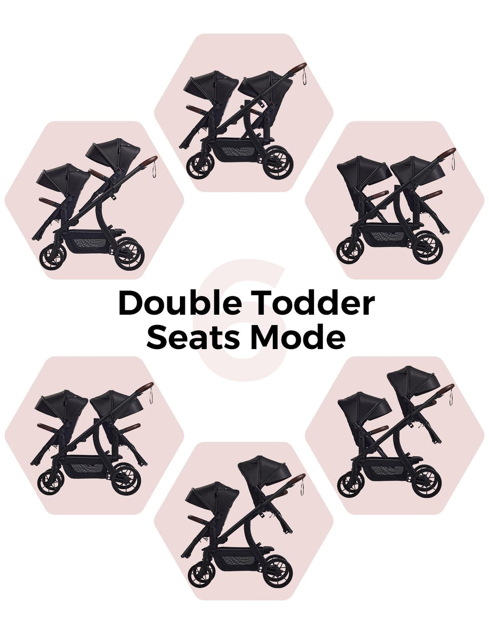Extendable UPF50+ canopy from Momcozy ChangeGo shields little one from sun.