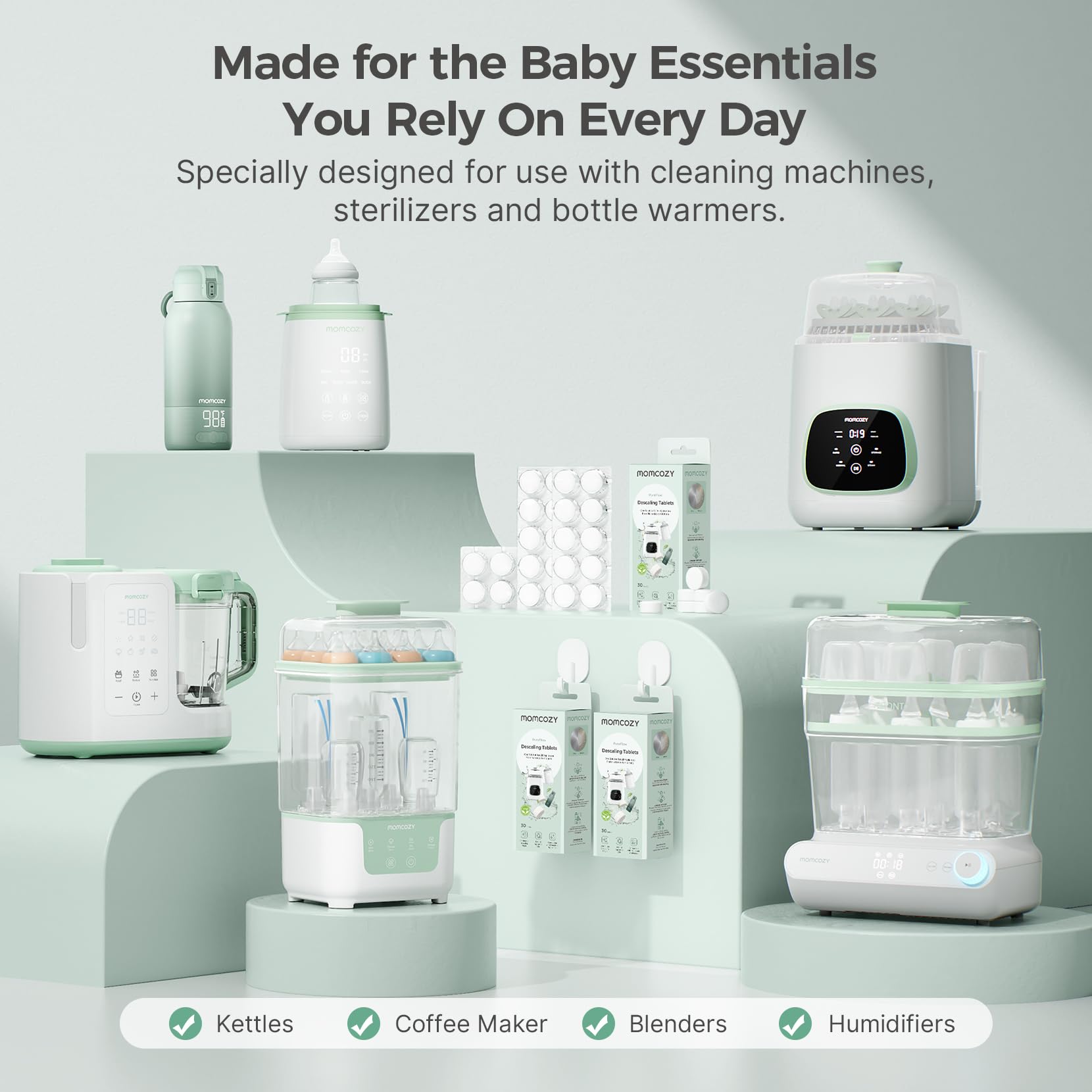 Momcozy citric acid-based fragrance-free descaler for baby items
