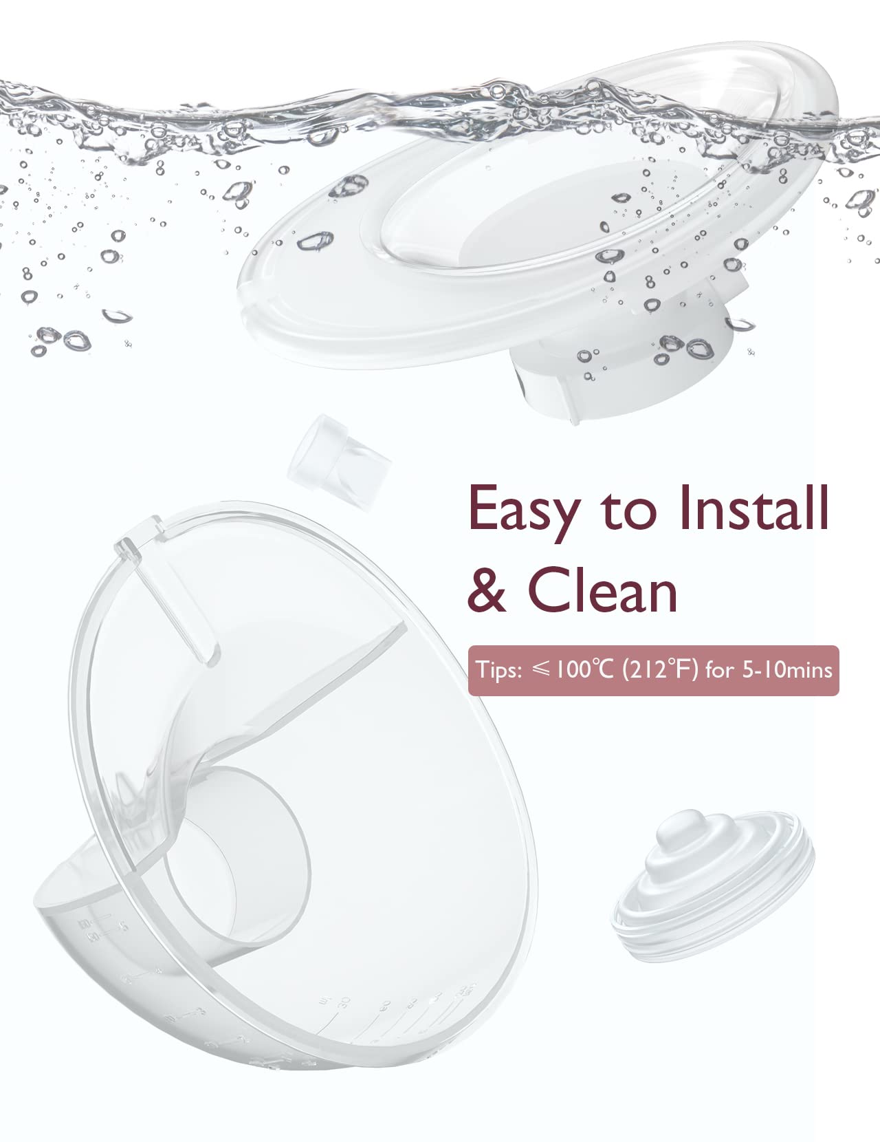 Momcozy cleaning guide image showing easy-care steps