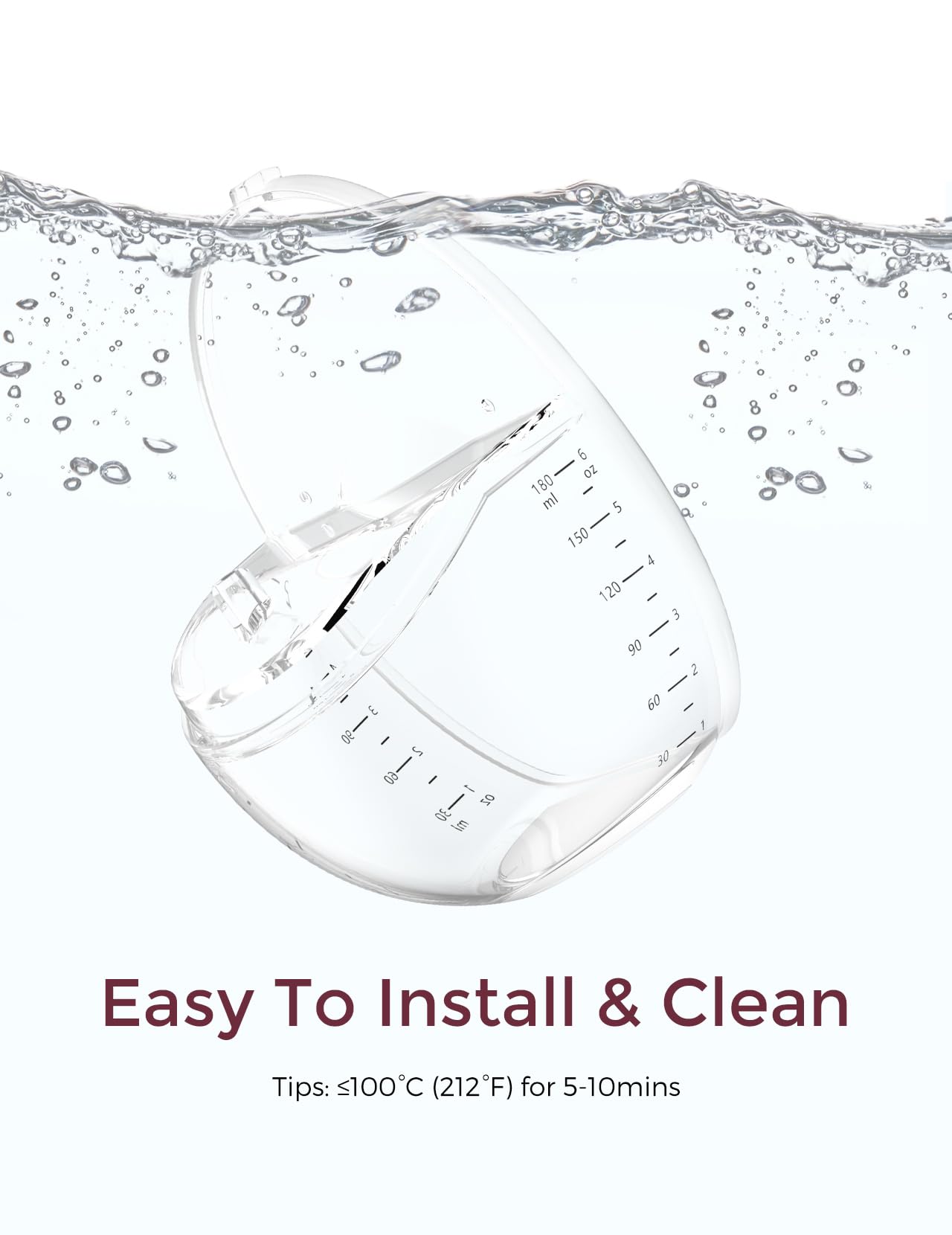 Momcozy easy-to-clean components ready for quick wash after use.