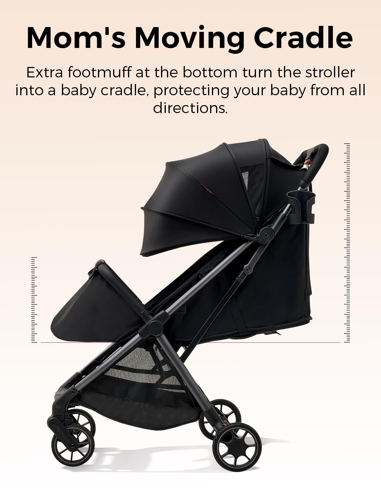 Momcozy ClickGo 360-degree wheels deliver smooth steering