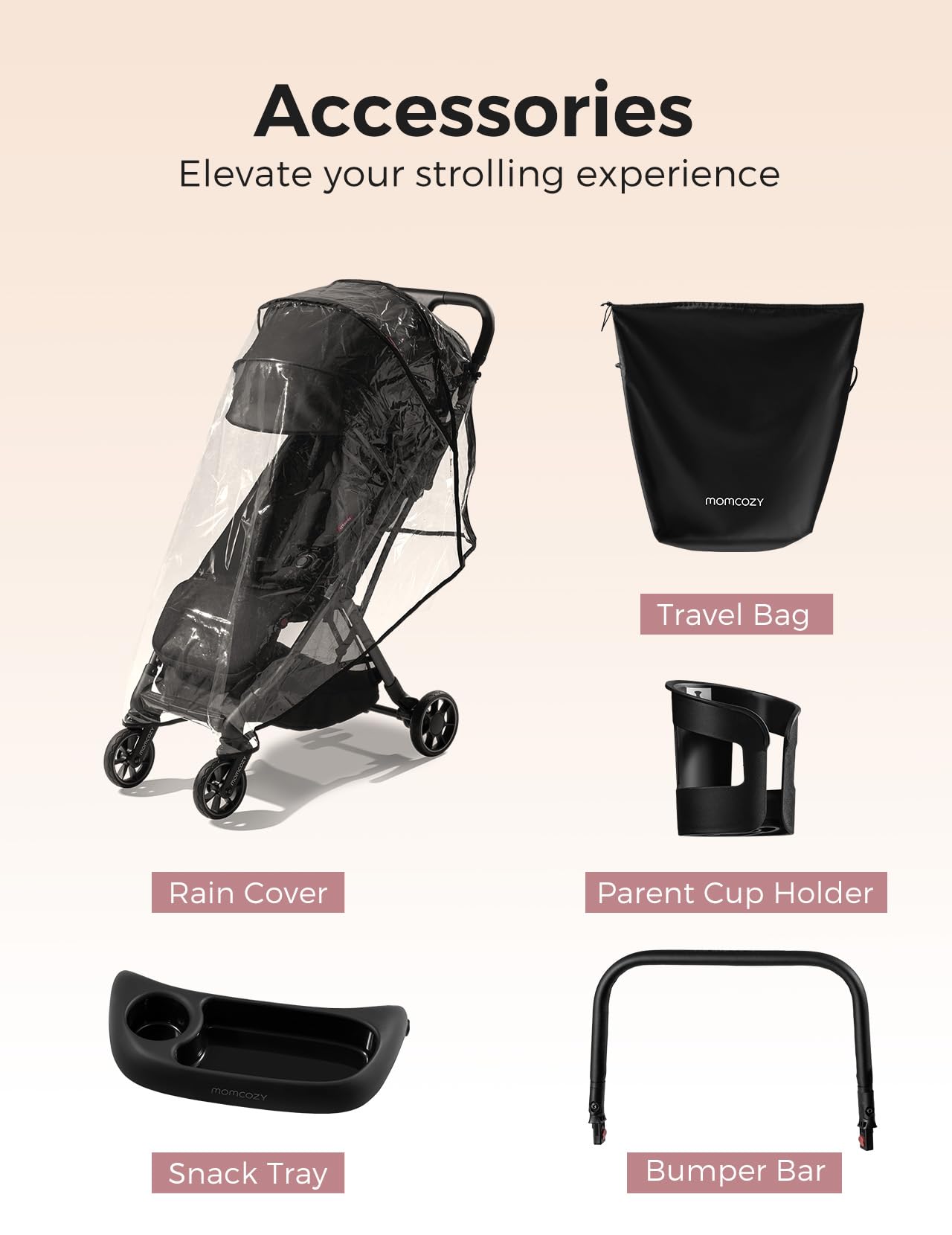 Momcozy ClickGo rain cover protects baby during showers