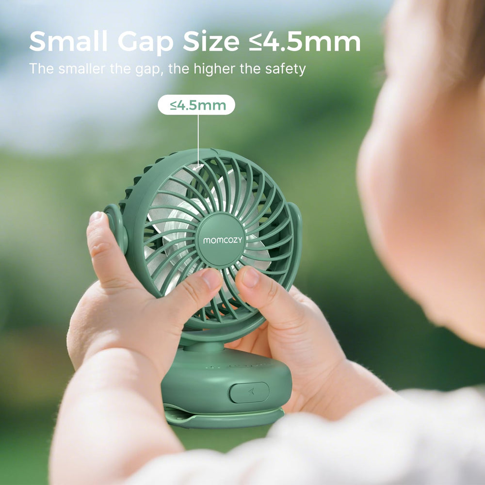 Momcozy clip fan pivots for flexible airflow control