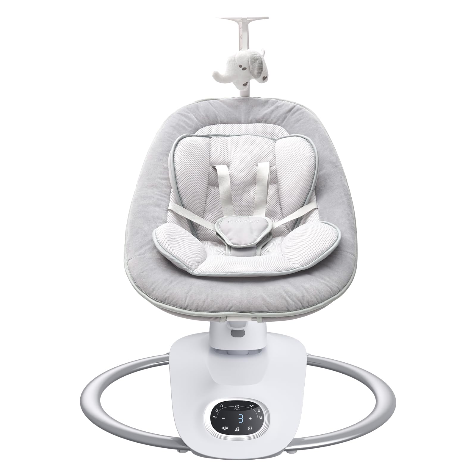 Momcozy CocoSway remote control for easy, hands-free operation during baby's swing.