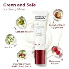 Momcozy ComfortNip ceramic applicator cools the skin on contact.