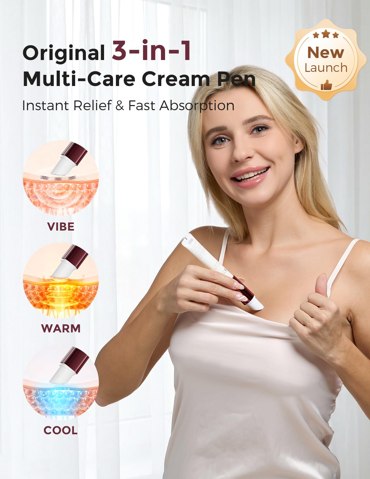 Momcozy ComfortNip pen cool surface to ease breastfeeding soreness
