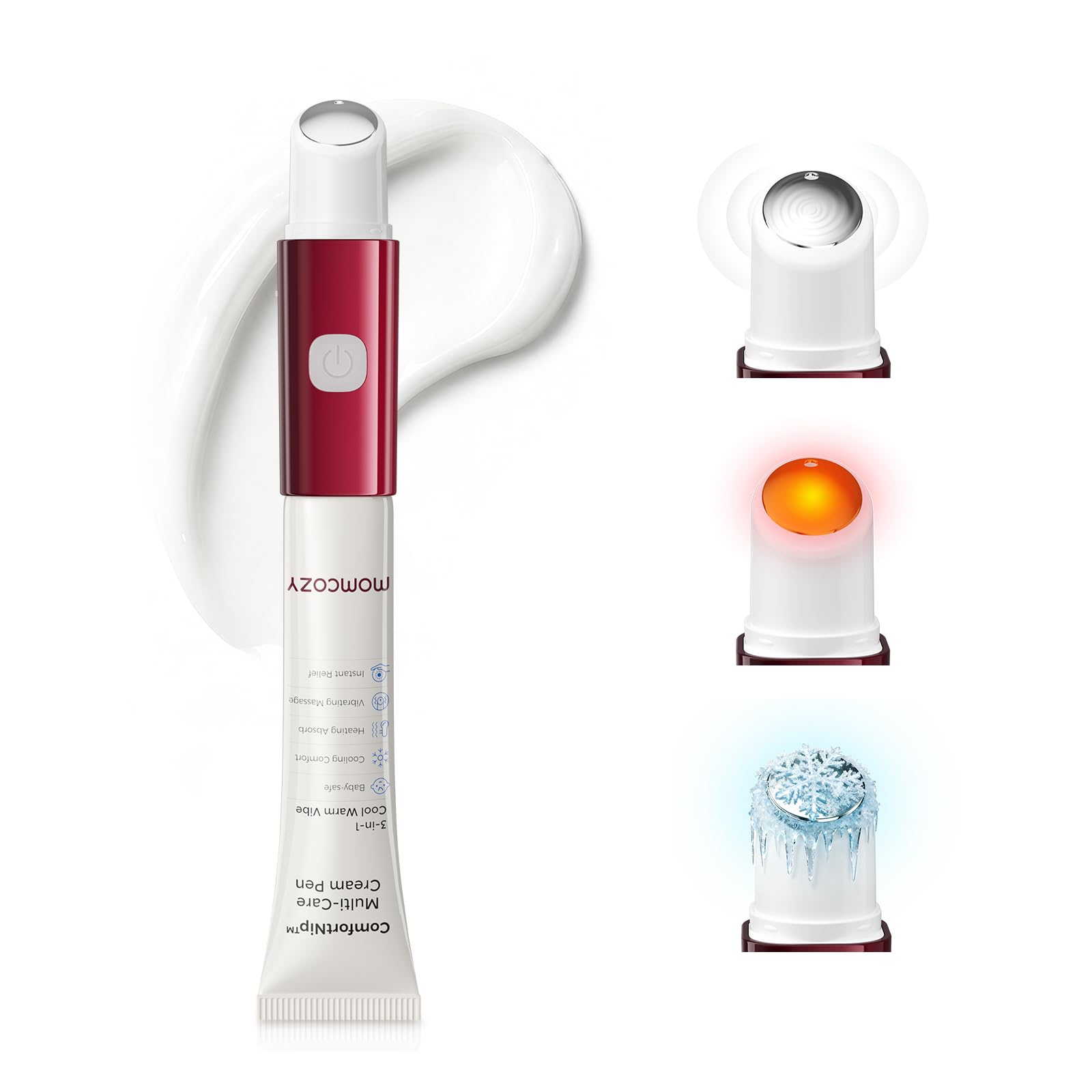 Momcozy ComfortNip pen heat feature soothing nipple comfort during nursing