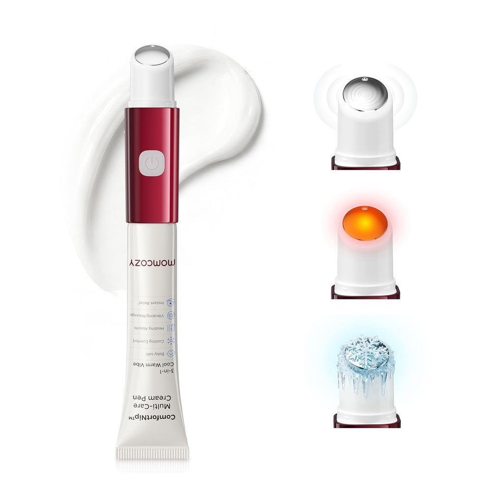 Momcozy ComfortNip pen heat feature soothing nipple comfort during nursing