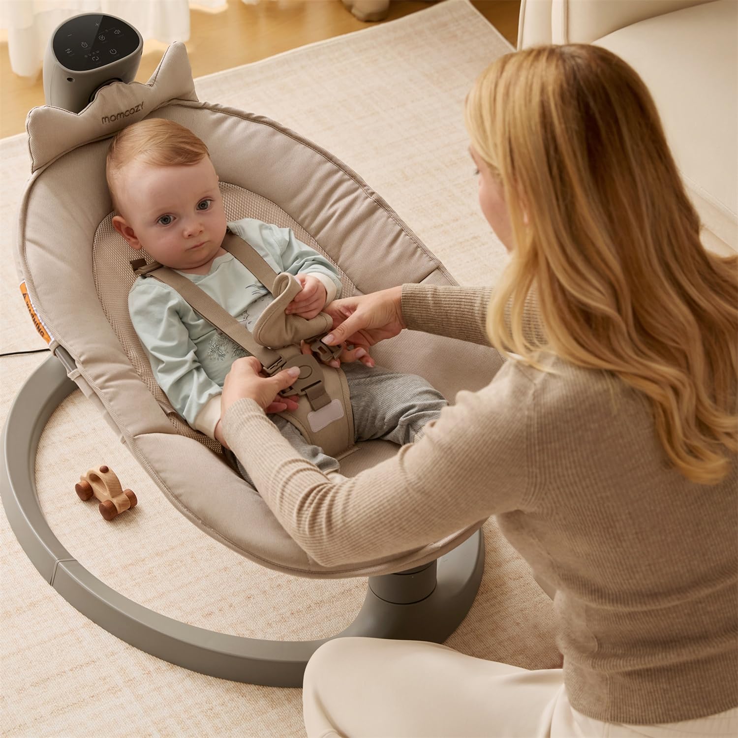 Momcozy compact lightweight design fits small spaces.