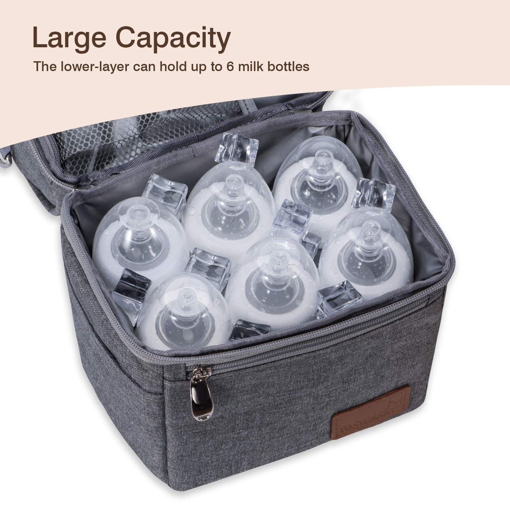 Momcozy convertible wine carrier design lets you switch from bottles to wine on picnics.