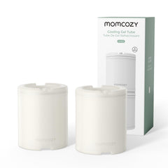 Momcozy cooling gel tube in fridge ready for ice-free cooling
