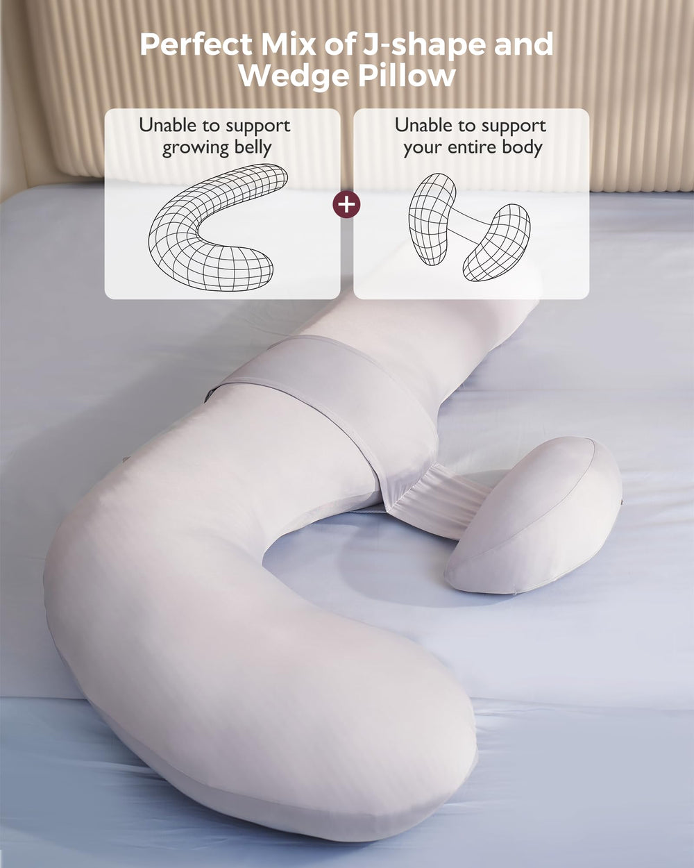 Momcozy side-sleep position usage highlighting neck, back, and hip alignment.