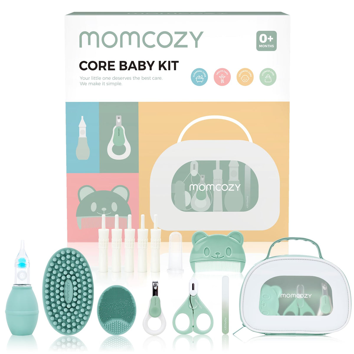 Momcozy Core Baby Kit nasal aspirator for gentle, one-handed nose cleaning