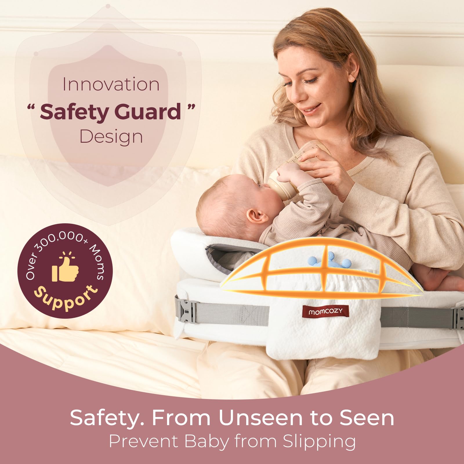 Momcozy CozyPro adjustable waist strap fits most body types securely.