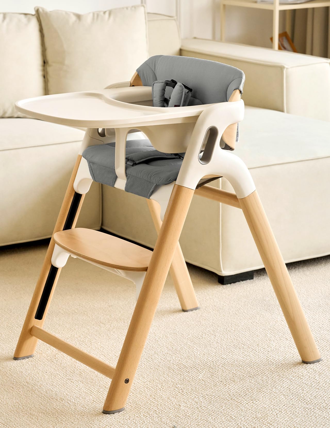 Momcozy cushion non-slip bottom keeping pad in place during meals
