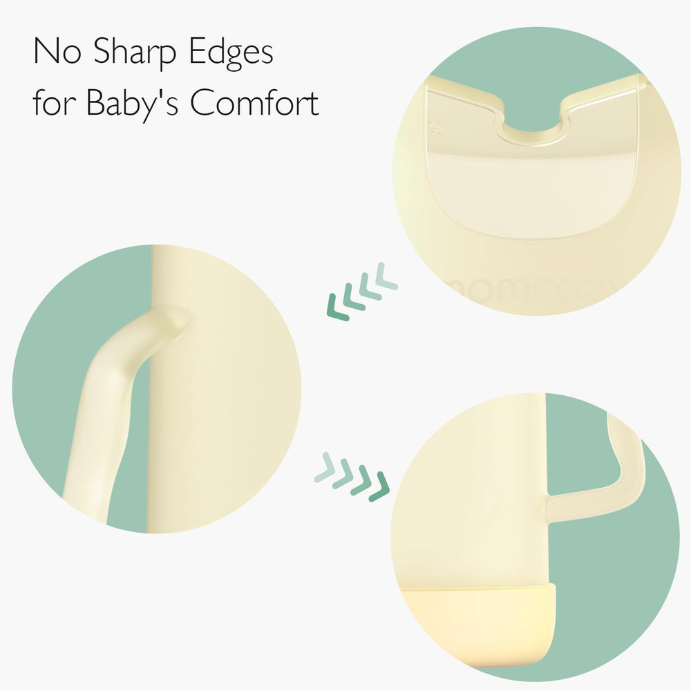 Momcozy dishwasher-safe construction allows quick cleanup after meals.