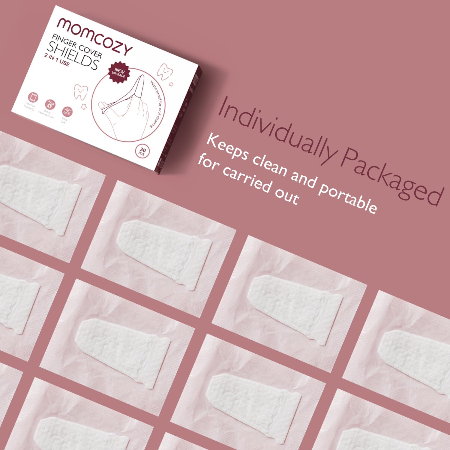 Momcozy disposable sealed wipe-pack keeps hands clean after use.