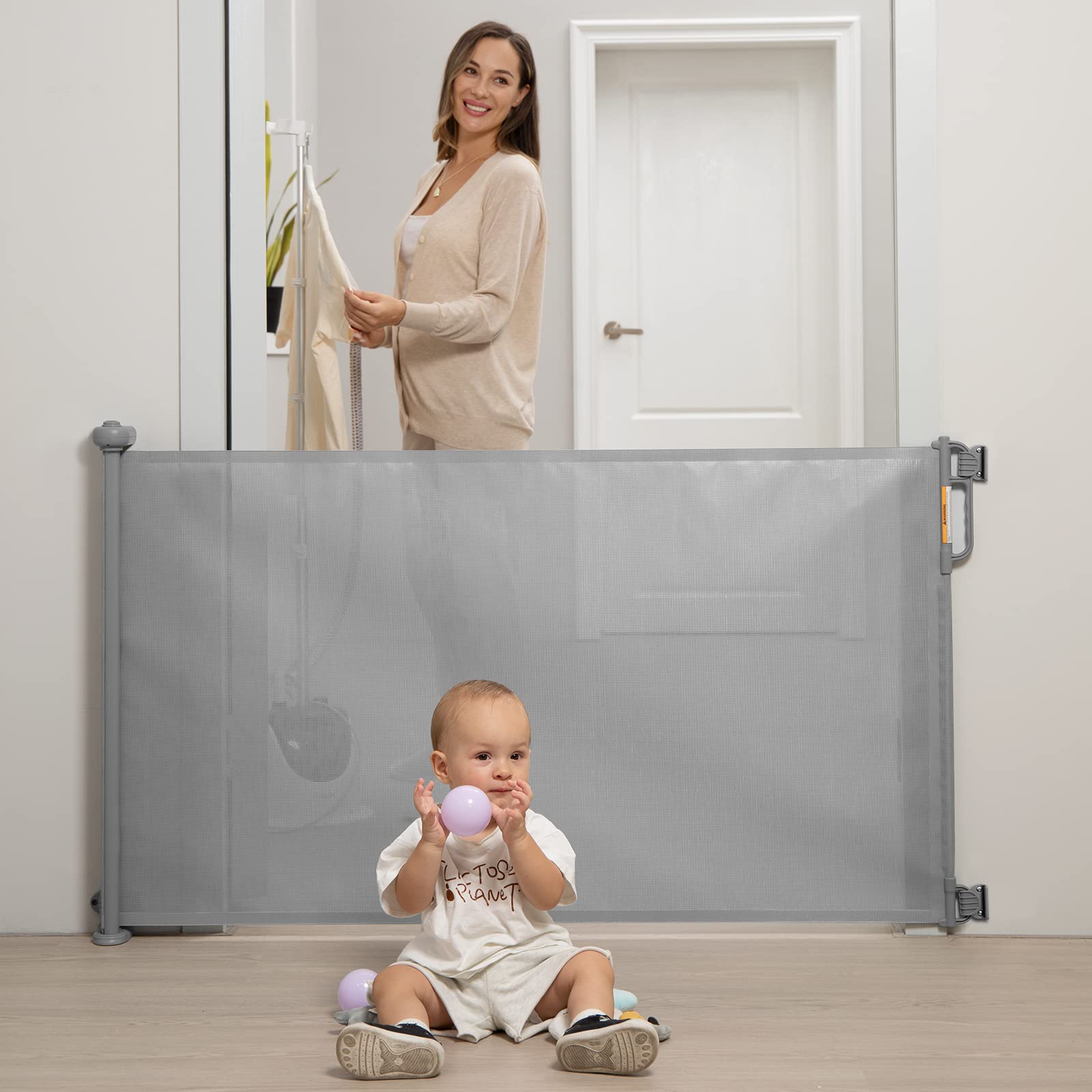 Momcozy doorway and stair gate for versatile spaces.