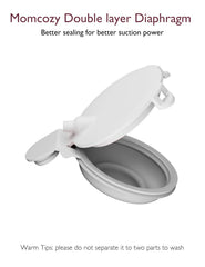 Momcozy double-layered diaphragm demonstrates secure sealing and consistent milk flow.