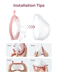 Momcozy double-sealed 24mm flange provides secure-fit pumping