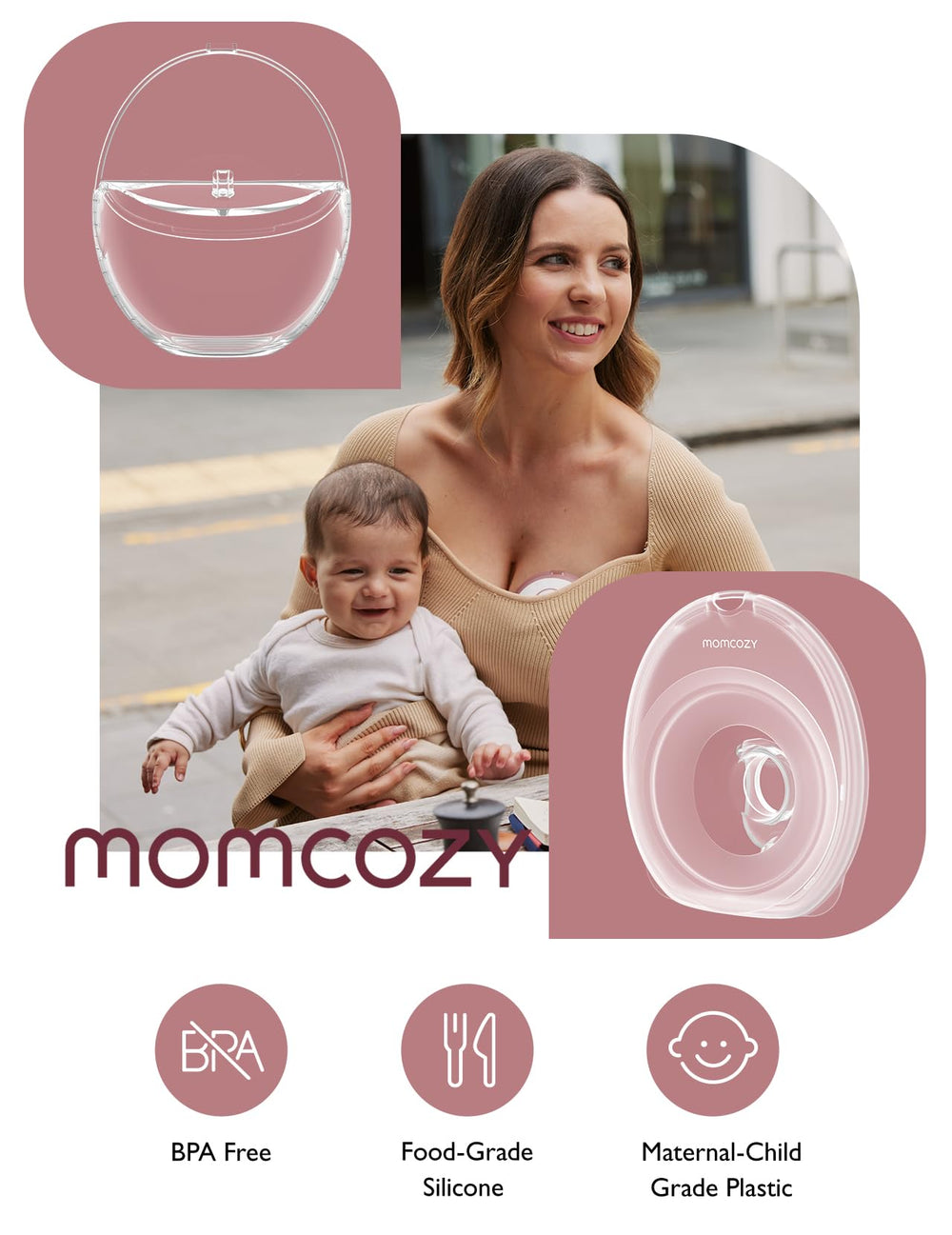 Momcozy DoubleFit seal demonstrating improved fit and comfort