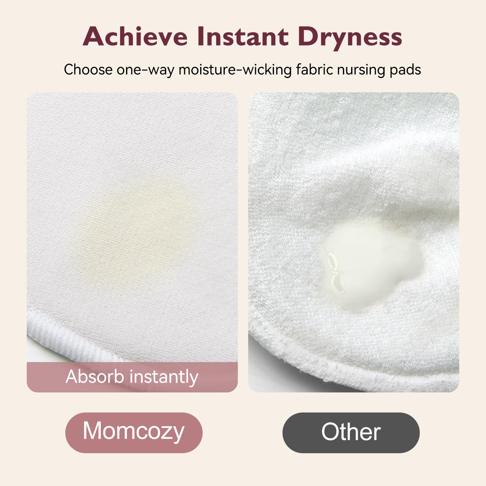 Momcozy dry-wet separation bag keeps pads clean when going out