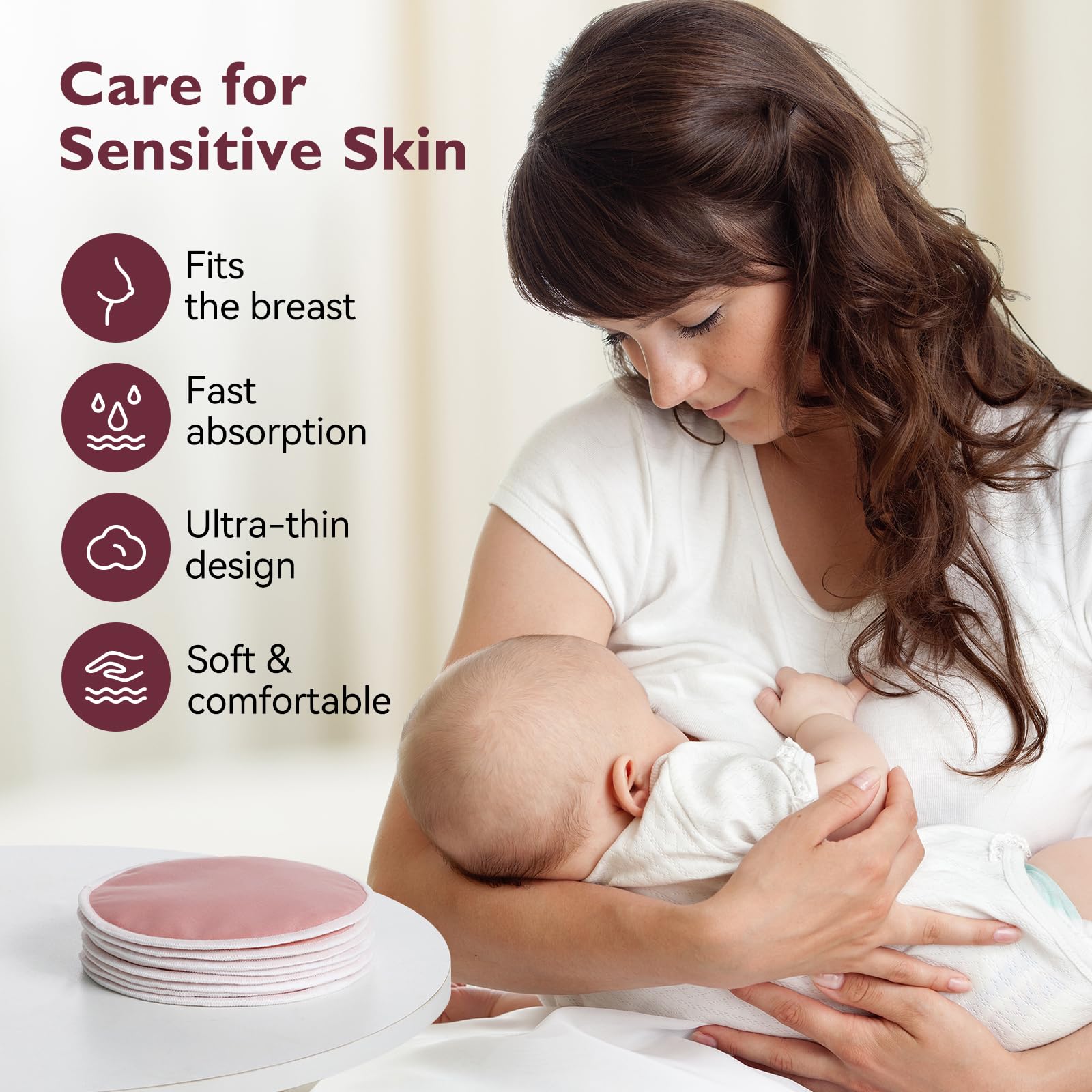 Momcozy durable washable pads stay soft after many washes