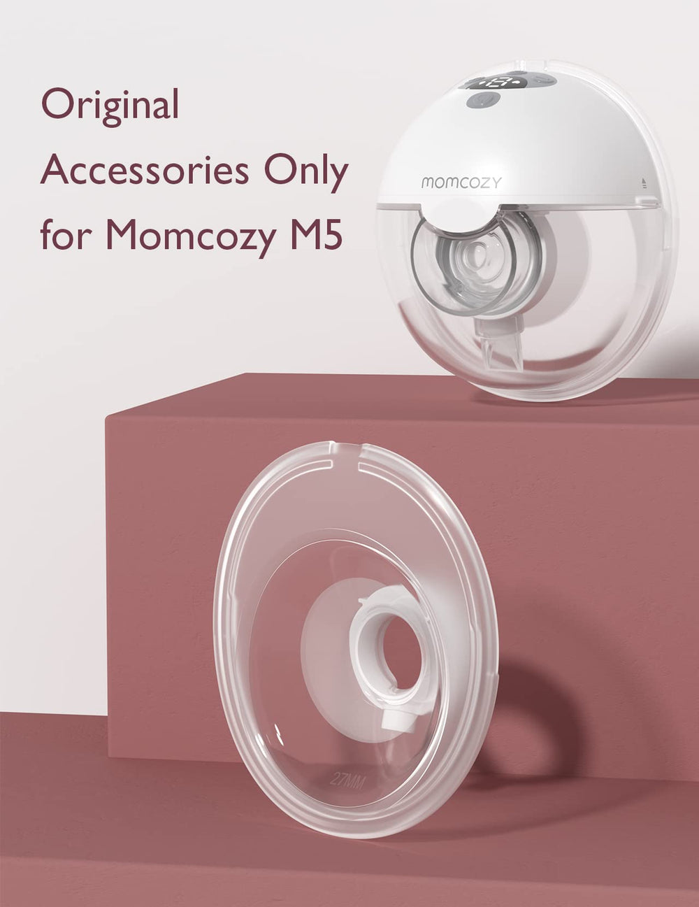 Momcozy 27mm flange, easy to clean and heat-tolerant for daily pumping