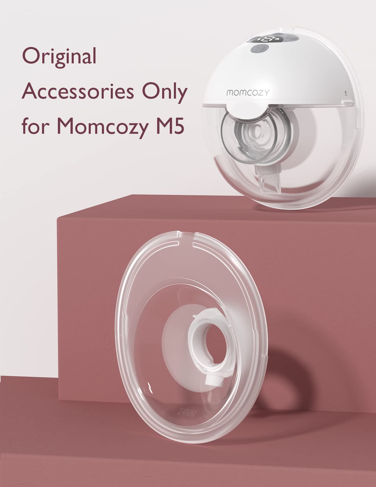 Momcozy easy-cleaning pump parts simplify post-use cleaning with warm soapy water.