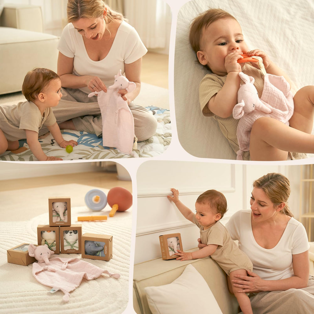 Momcozy Elephant Lovey anti-pilling design maintains plush feel