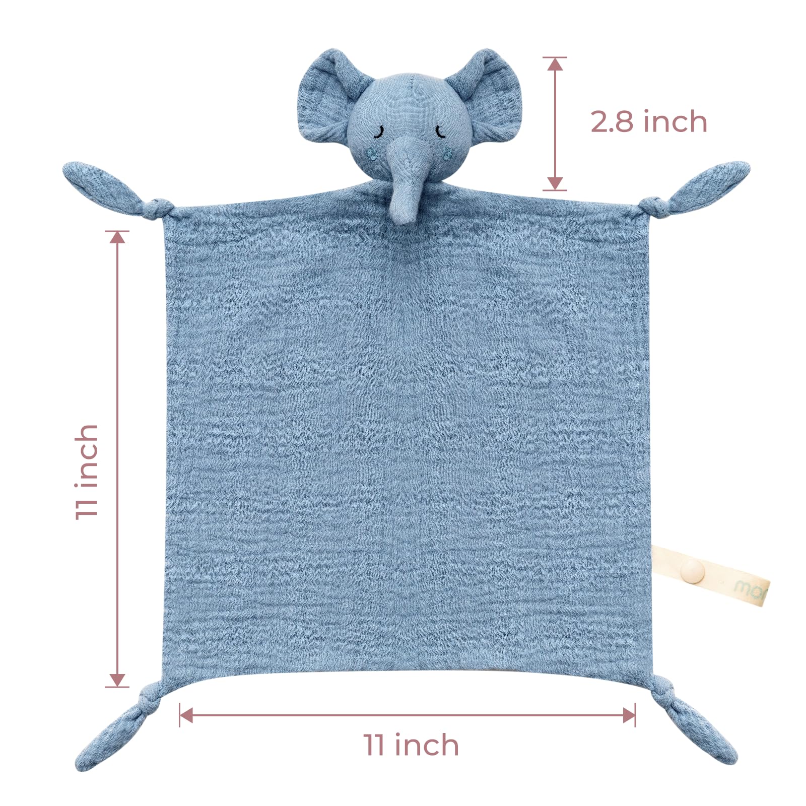 Nursery-ready Momcozy Elephant Lovey suited for playtime and sleep routines