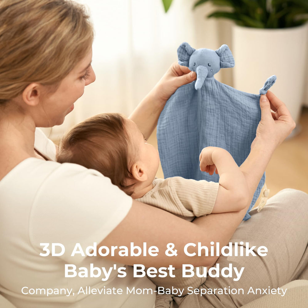 Stroller attachment loop on Momcozy Elephant Lovey for easy access