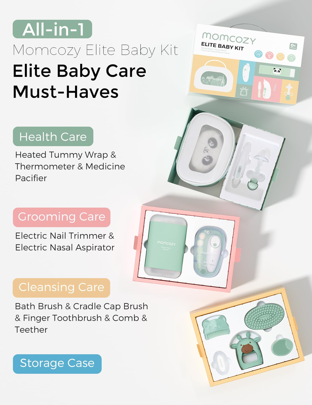Momcozy Elite Heated Tummy Wrap providing soothing warmth for little tummies
