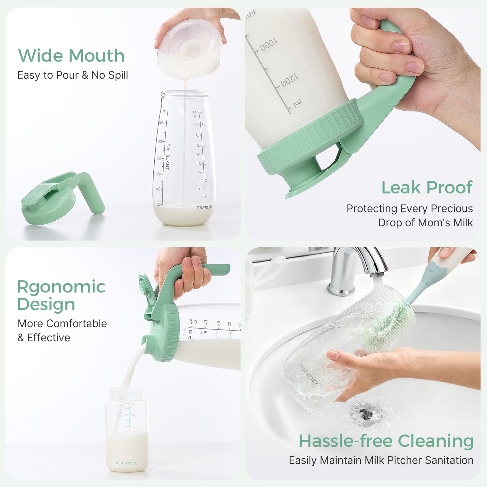 Momcozy ergonomic pour-handle designed for comfortable gripping
