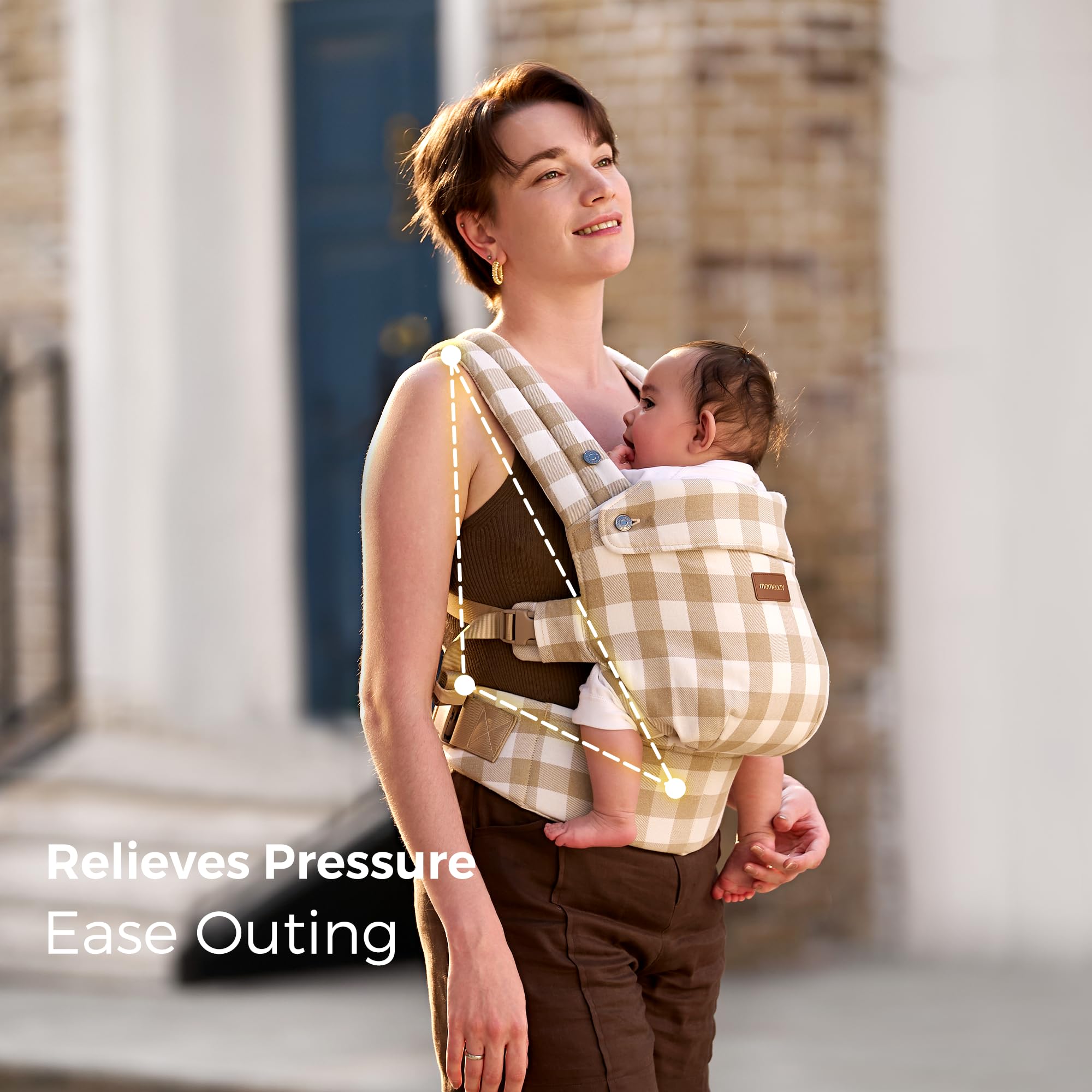 Momcozy EVA waist support for lumbar comfort during carries