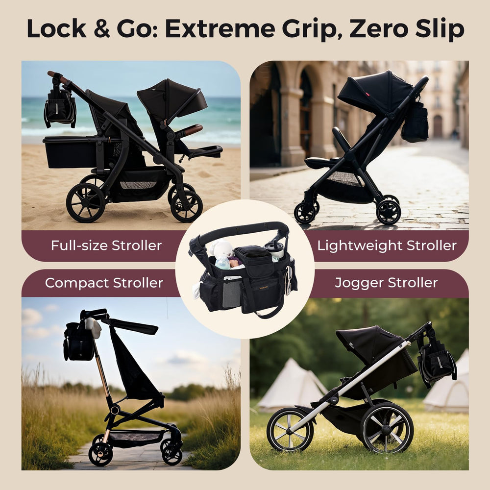 Momcozy Extra Large Stroller Organizer Max universal fit for UPPAbaby and Doona.