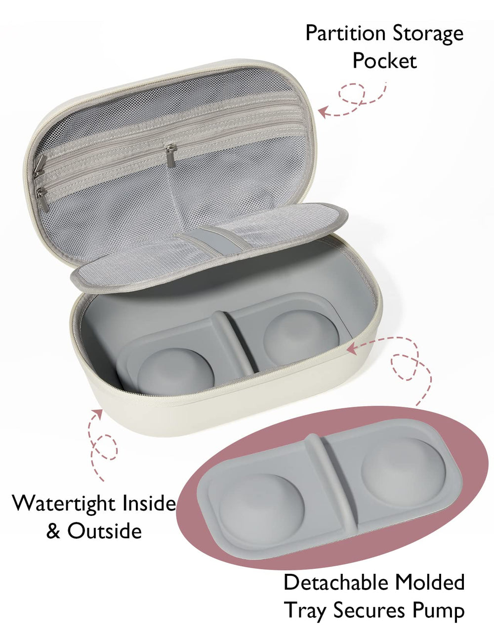 Momcozy five-mesh-pocket organizer neatly stores pumps and accessories