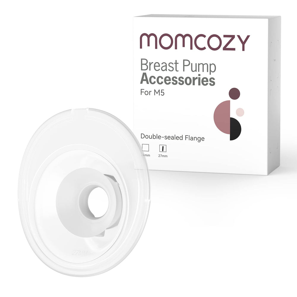 Momcozy flange 27mm compatible with M5 offers a secure, comfortable pumping fit.