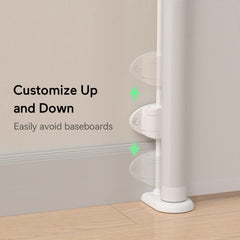 Momcozy gate mesh rolled for easy storage and space-saving setup.