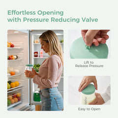 Momcozy lid demonstrates easy-open design for quick access.