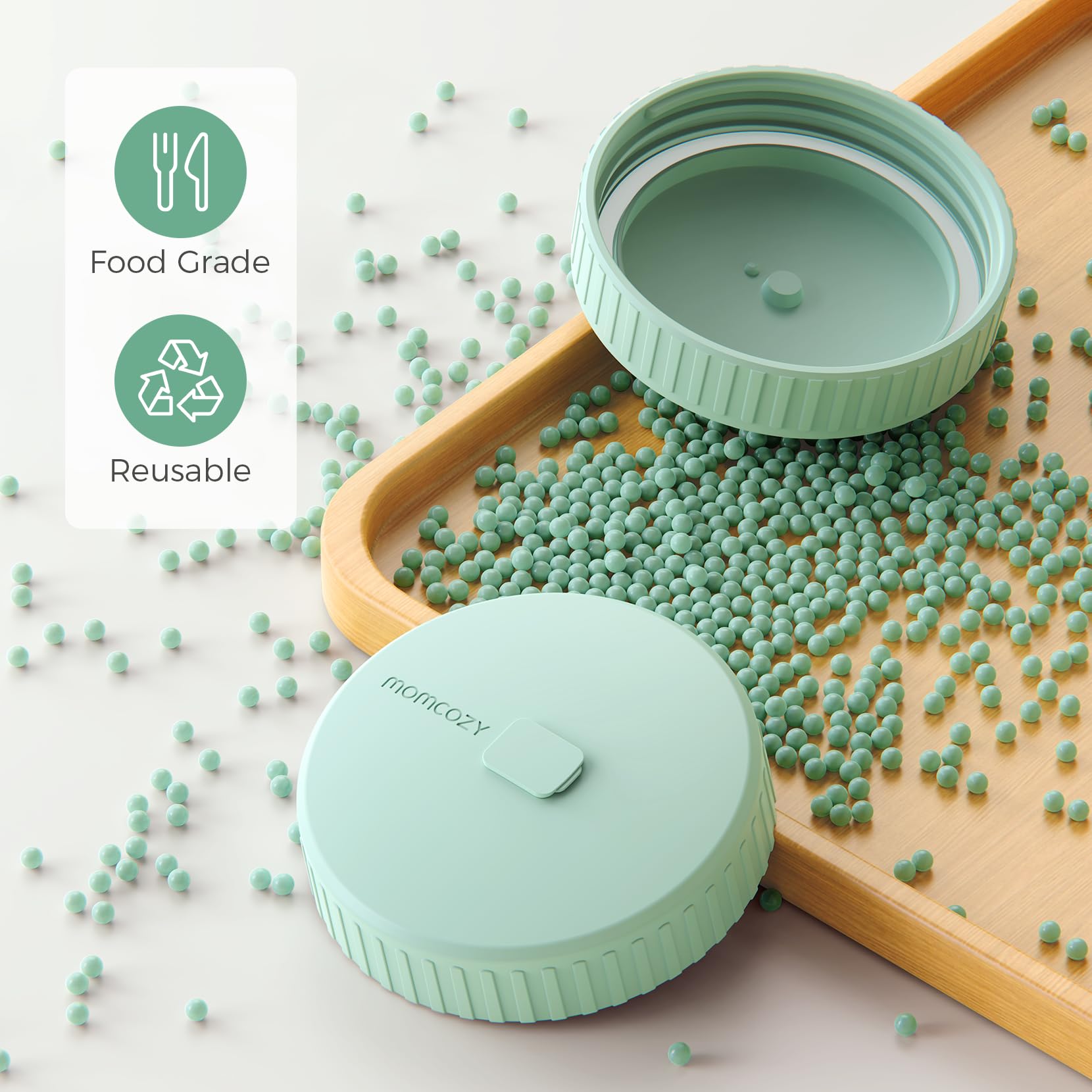 Momcozy lid uses food-grade materials for safe, repeated use.