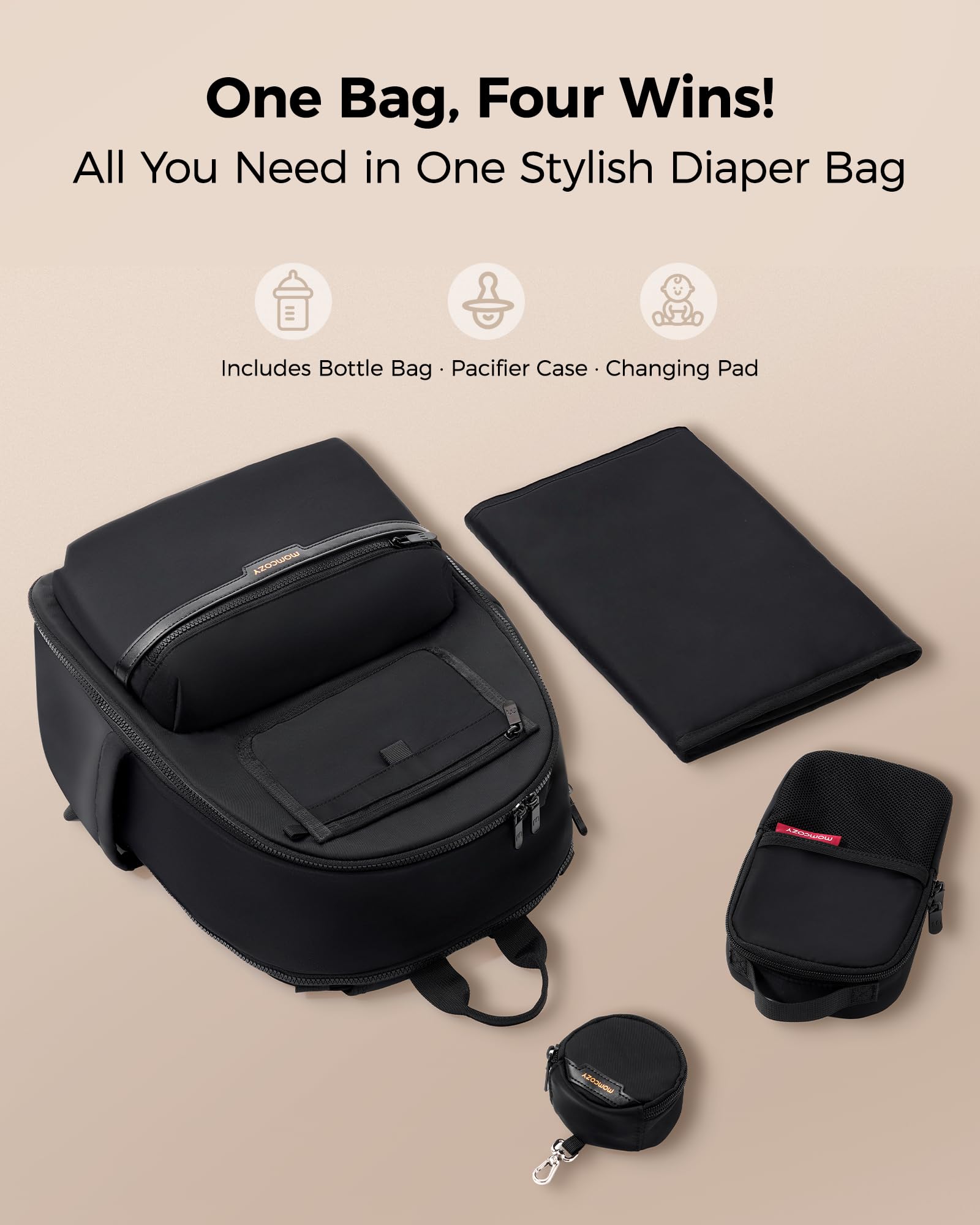 Momcozy GoEase insulated bottle bag keeps milk or water at temperature