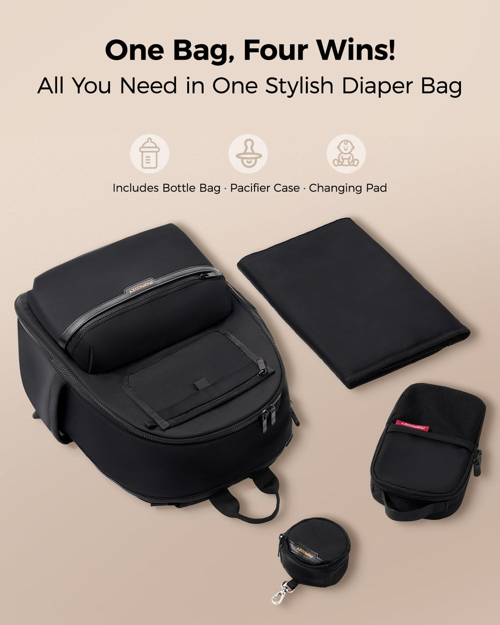 Momcozy GoEase insulated bottle bag keeps milk or water at temperature