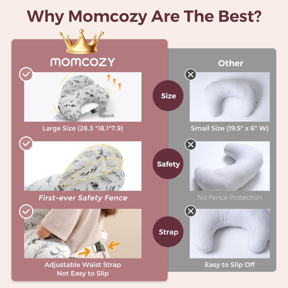 Momcozy hands-free feeding pillow enables one-handed tasks