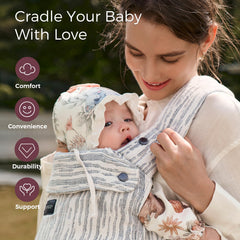 Momcozy Herihuge ergonomic M- and C-shaped seating supports growing babies