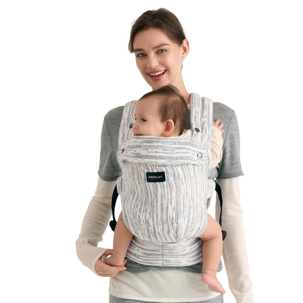 Momcozy Herihuge baby carrier jacquard weave detail adds timeless style and durability