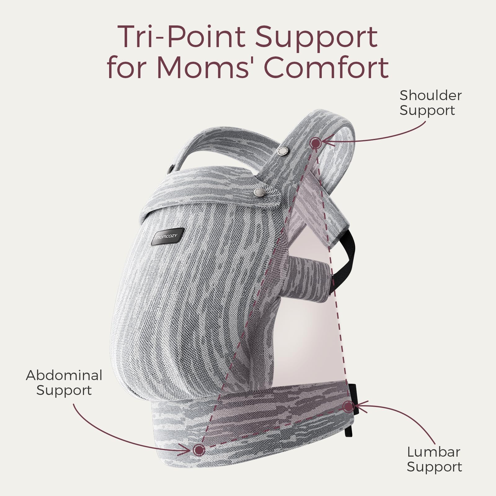 Momcozy Herihuge natural linen texture enhances refined style