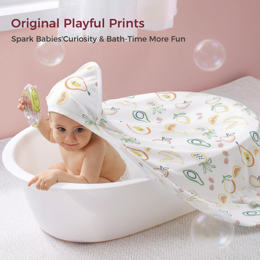 Momcozy hooded baby towel perfect gift box for baby showers.
